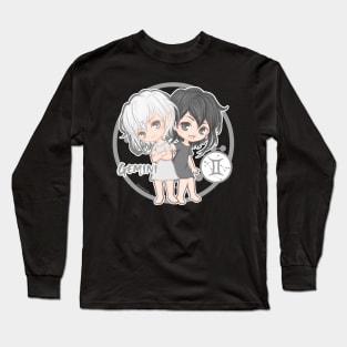 Chibi Zodiac Gemini Long Sleeve T-Shirt